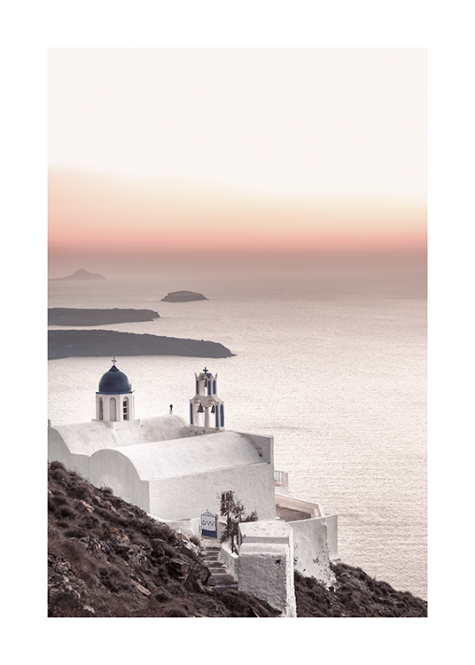 Santorini Sunset Poster