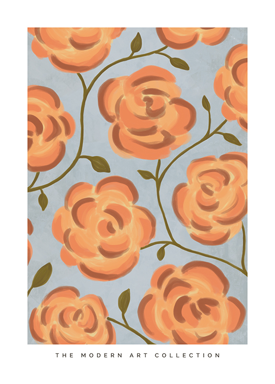 Painted Roses Poster