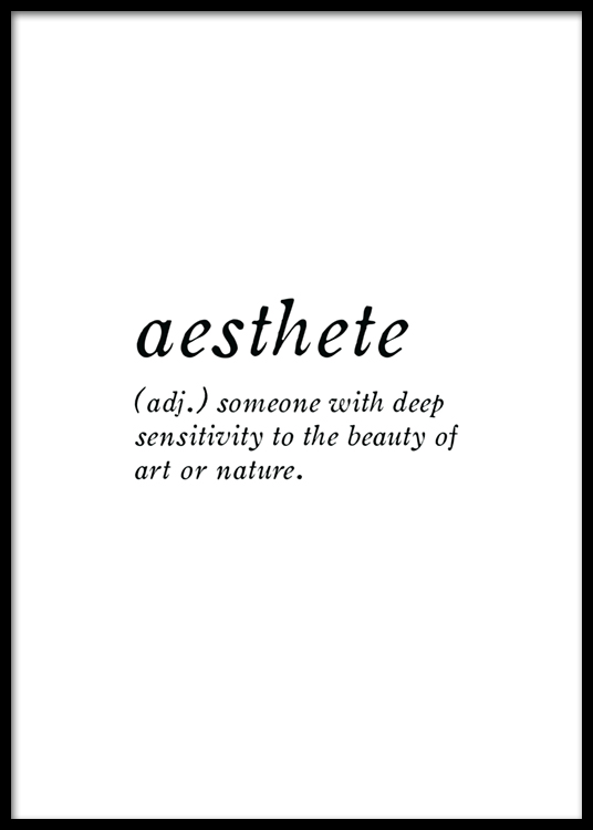 Aesthete Poster - Aesthete Quote Print - Desenio.com.au