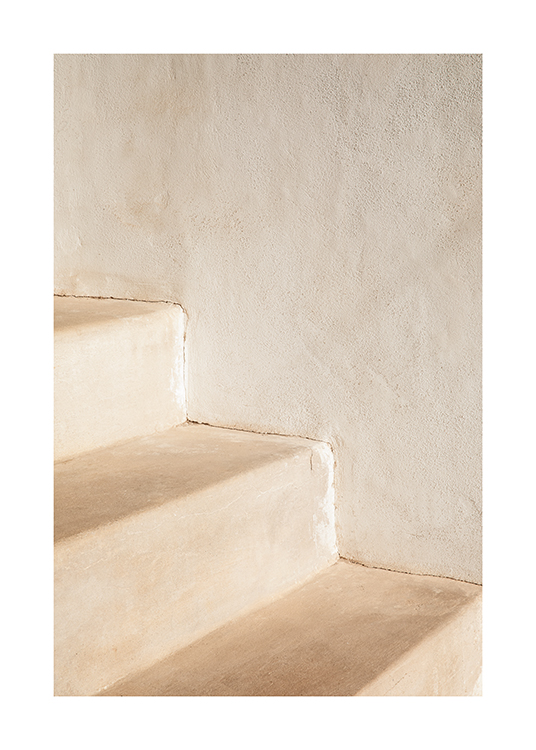  – Photograph of steps painted in beige set against a cream wall