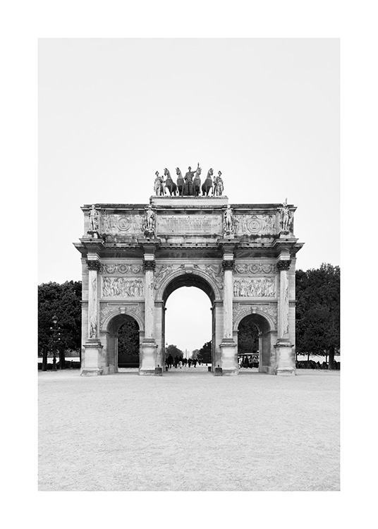 – Print of an arch in black and white 