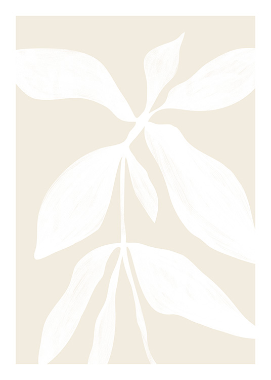 – Poster of a plant with a beige background 