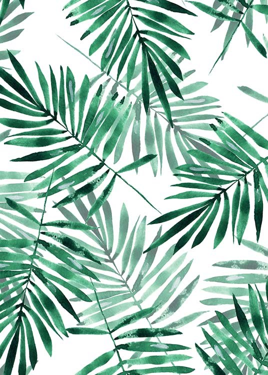 Palm Leaves Pattern Poster