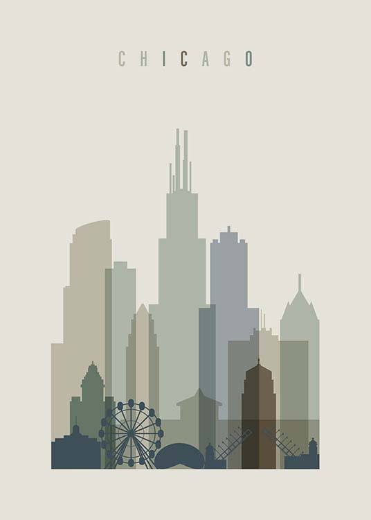 Chicago Skyline Poster