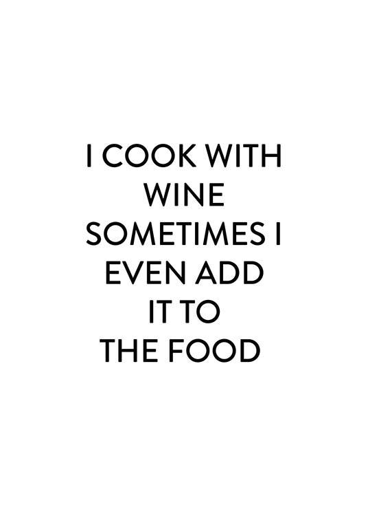 Cook With Wine Poster