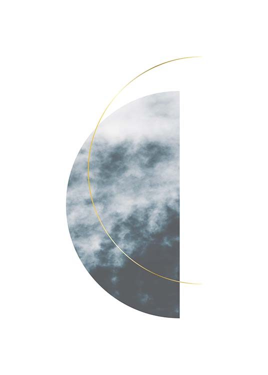 Graphic Half Circle Poster