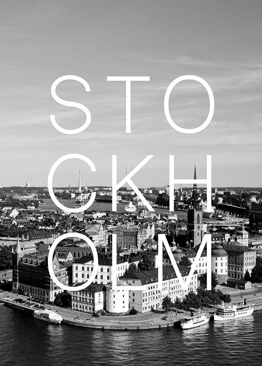 Stockholm B&W Poster