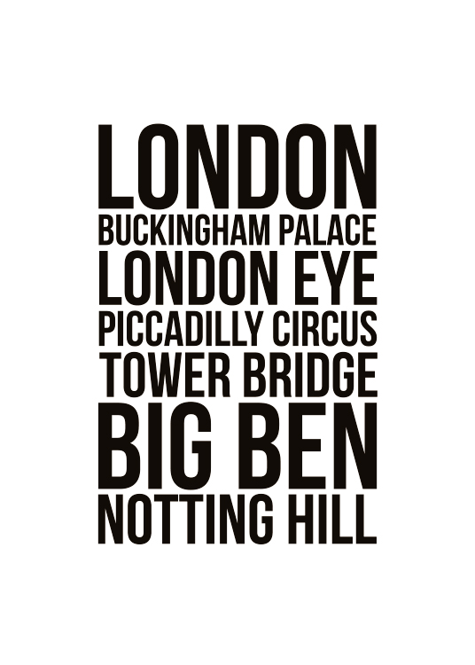 London Locations Poster