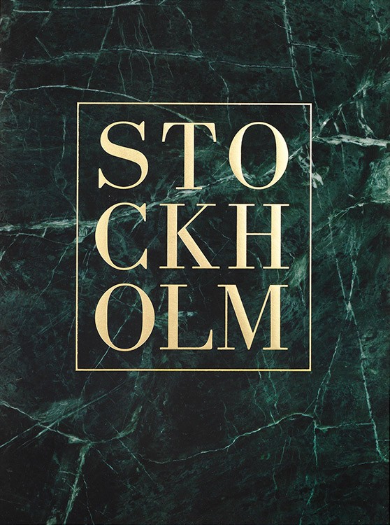 Stockholm Gold Green Marble, Poster 