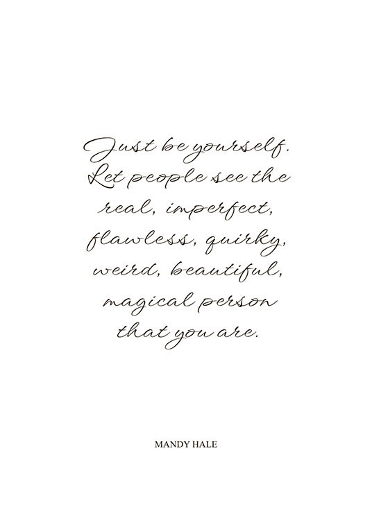 Just Be Yourself, Poster