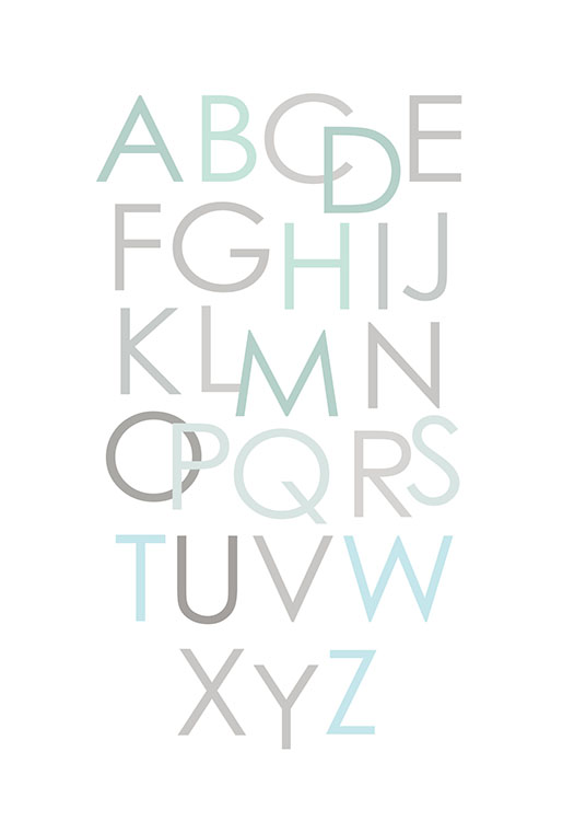 Alphabet Blue Eng, Poster