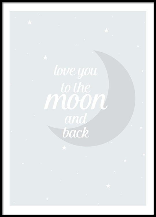 Moon And Back Blue, Poster