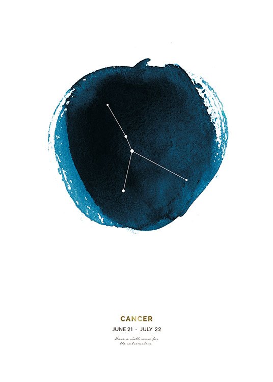 Cancer Poster Zodiac Sign Desenio Com Au