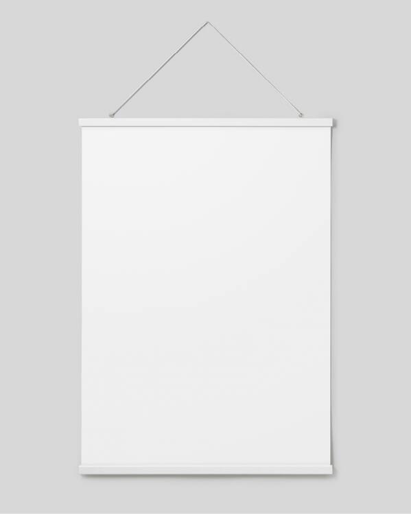  - White poster hanger with magnet fastening, 71 cm