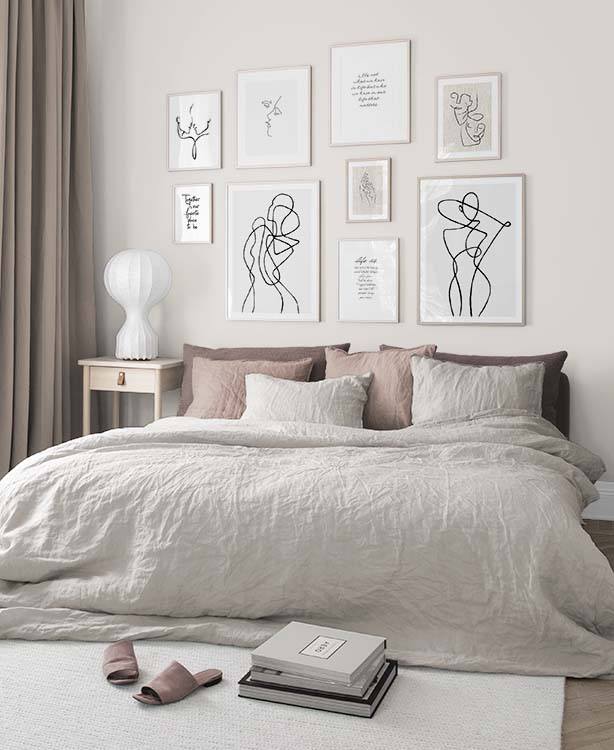 Page 2 - Bedroom inspiration | Posters and art prints in picture walls