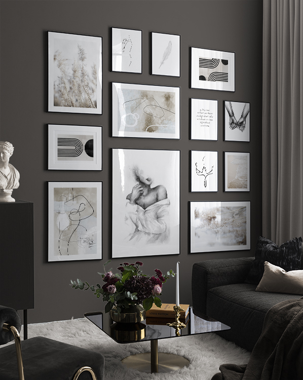 Light beige illustrations