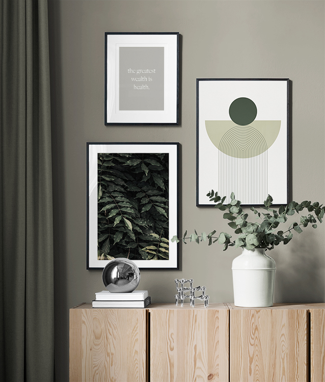 Muted greens in nature